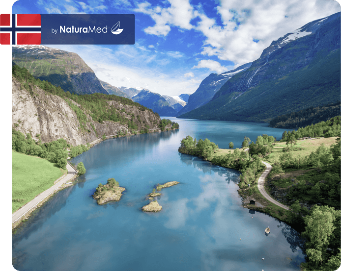 Norská krajina s fjordem